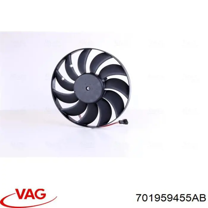 701959455AB VAG ventilador (rodete +motor refrigeración del motor con electromotor completo)