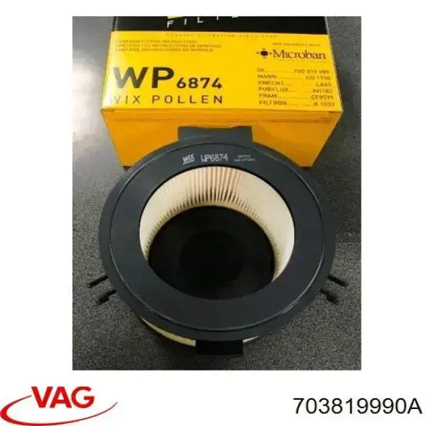 Comprar 703819990A VAG Filtro de aire del habitáculo