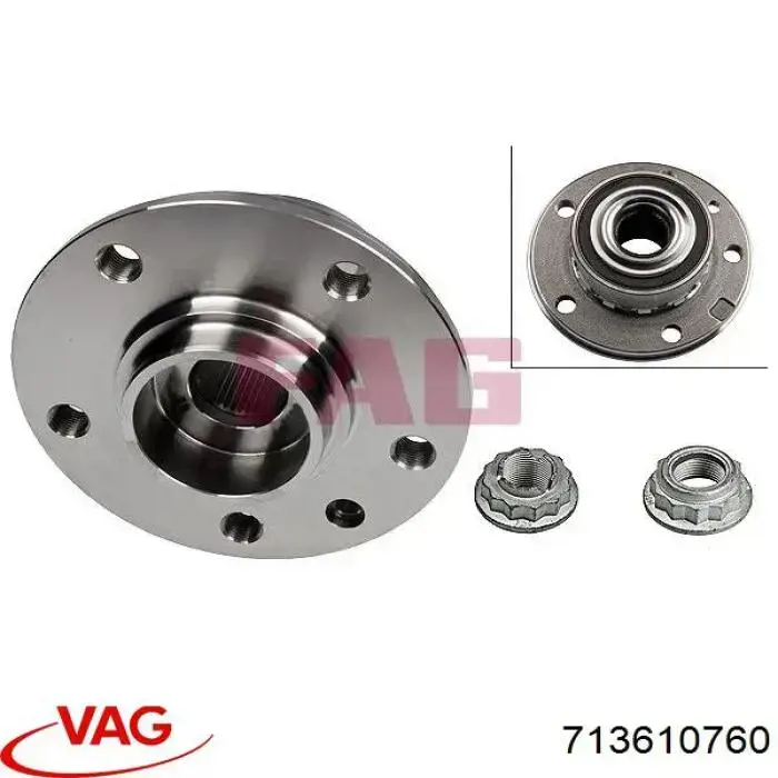 713 6107 60 VAG cubo de rueda delantero