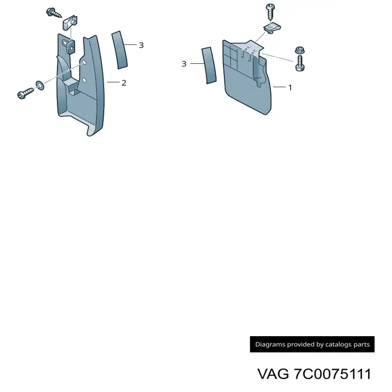 Juego de faldillas delanteras VAG 7C0075111 precio, desde 176,33 EUR