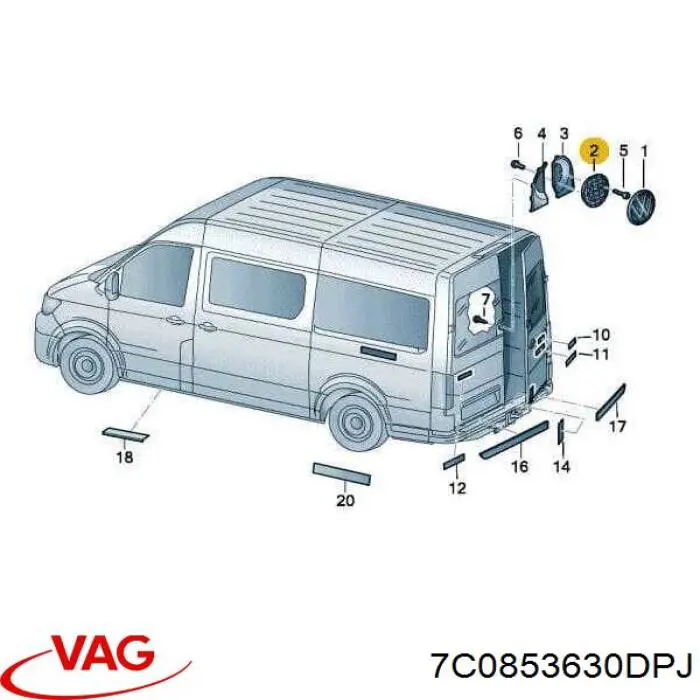 Logo VAG 7C0853630BDPJ precio, desde 51,14 EUR