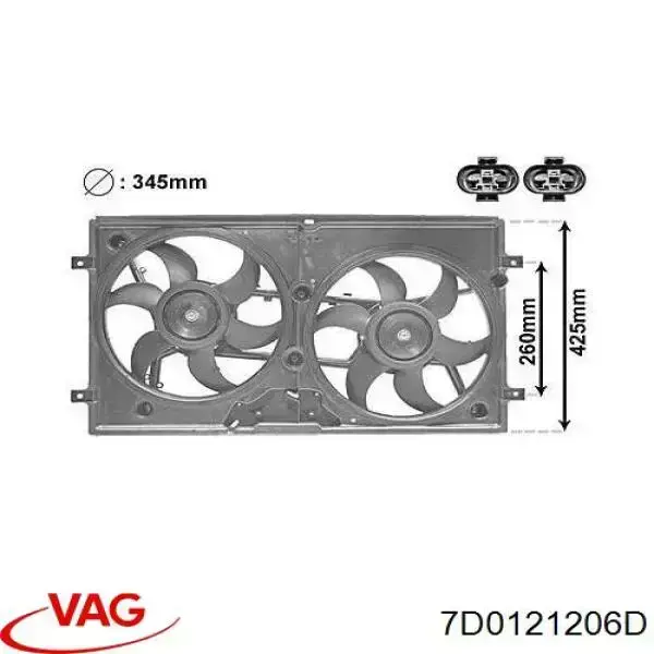 Comprar 7D0121206D VAG Ventilador del motor