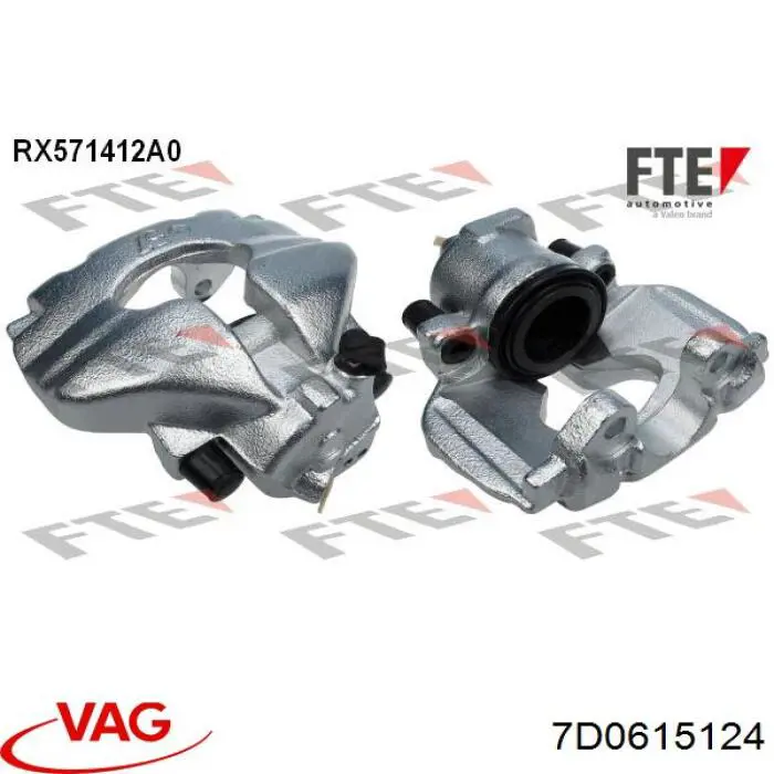 Pinza de freno delantera derecha VAG 7D0615124 precio, desde 73,92 EUR