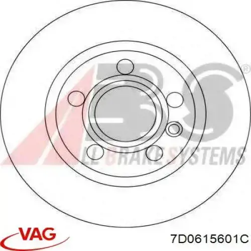 Disco de freno trasero VAG 7D0615601C precio, desde 39,32 EUR