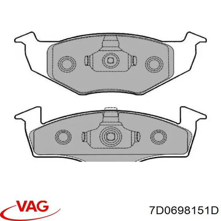 Pastillas freno delanteras VAG 7D0698151D precio, desde 38,24 EUR