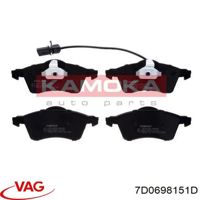 Pastillas de freno 7D0698151D VAG