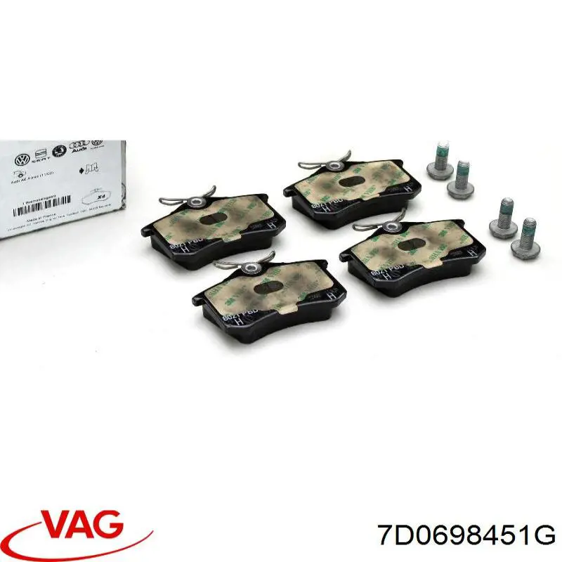 Pastillas traseras de freno VAG 7D0698451G precio, desde 28,71 EUR
