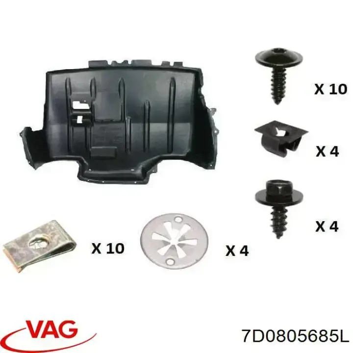 7D0805685A VAG protección motor / empotramiento