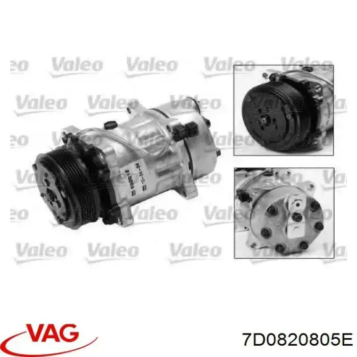 7D0820805A VAG compresor de aire acondicionado