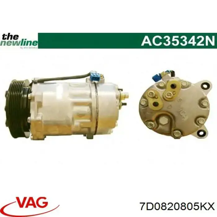 7D0820805KX VAG compresor de aire acondicionado