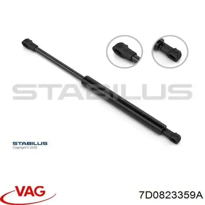 Muelle neumático, tapa delantera VAG 7D0823359A precio, desde 13,71 EUR