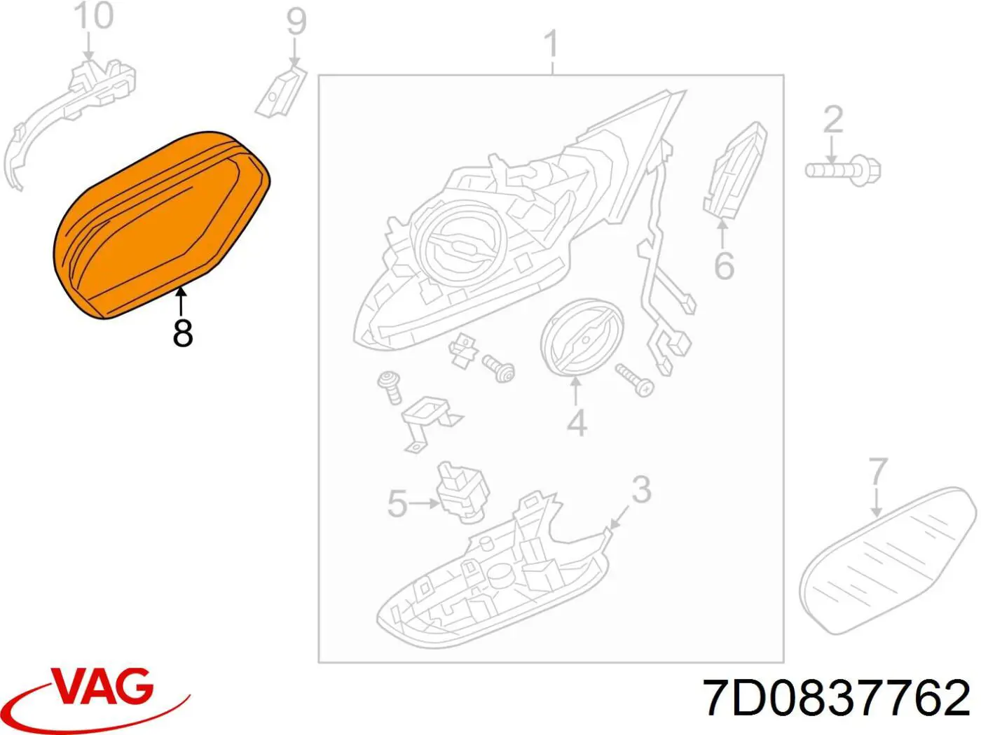  VAG 7D0837762 precio, desde  