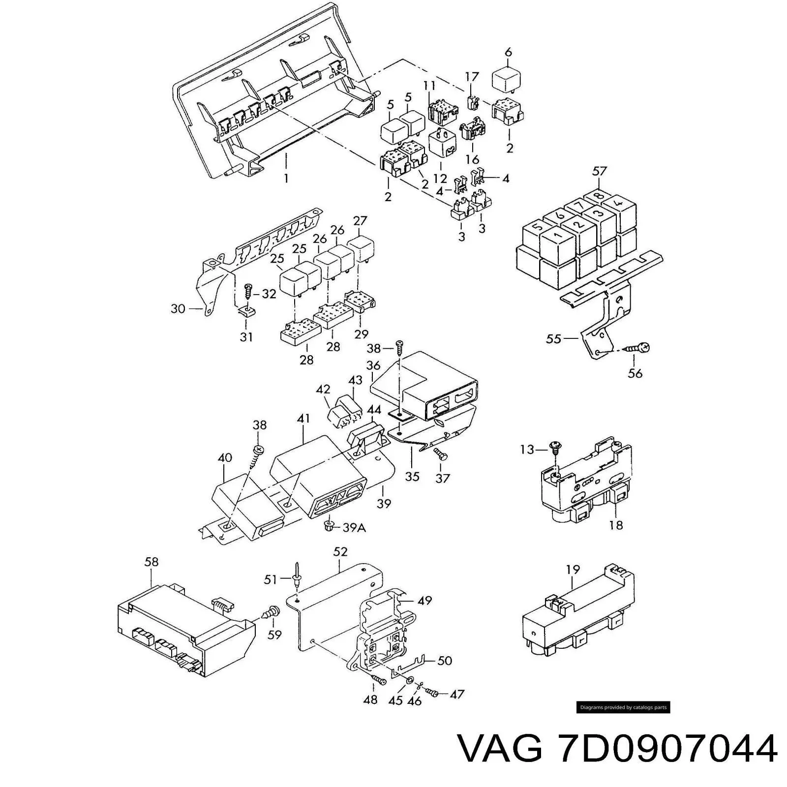 7D0907044 VAG Unidad de control de la ventilación