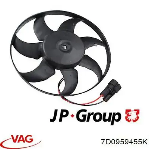 7D0959455K VAG ventilador del motor