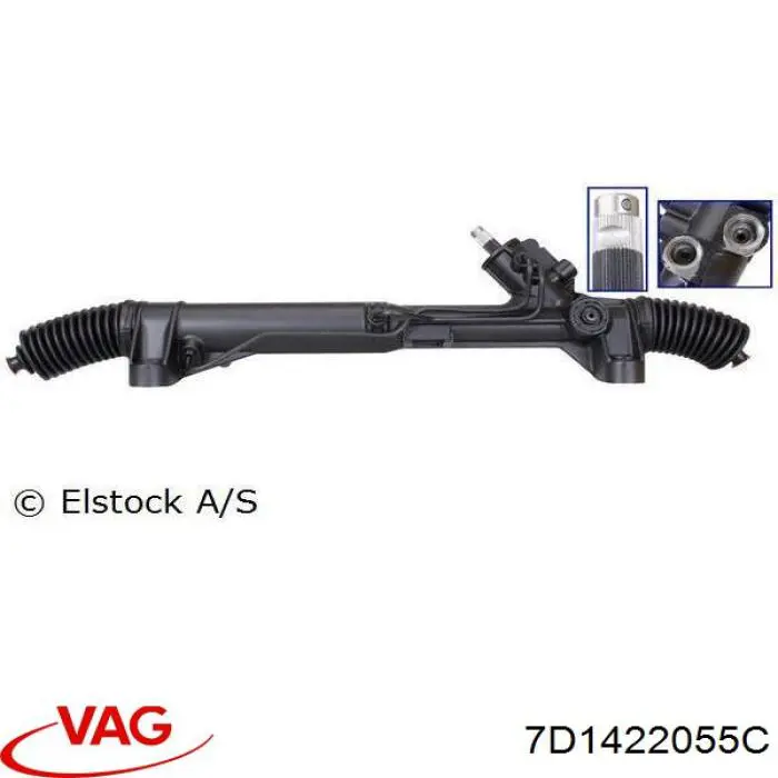 7D1422055C VAG Cremallera caja de direccion