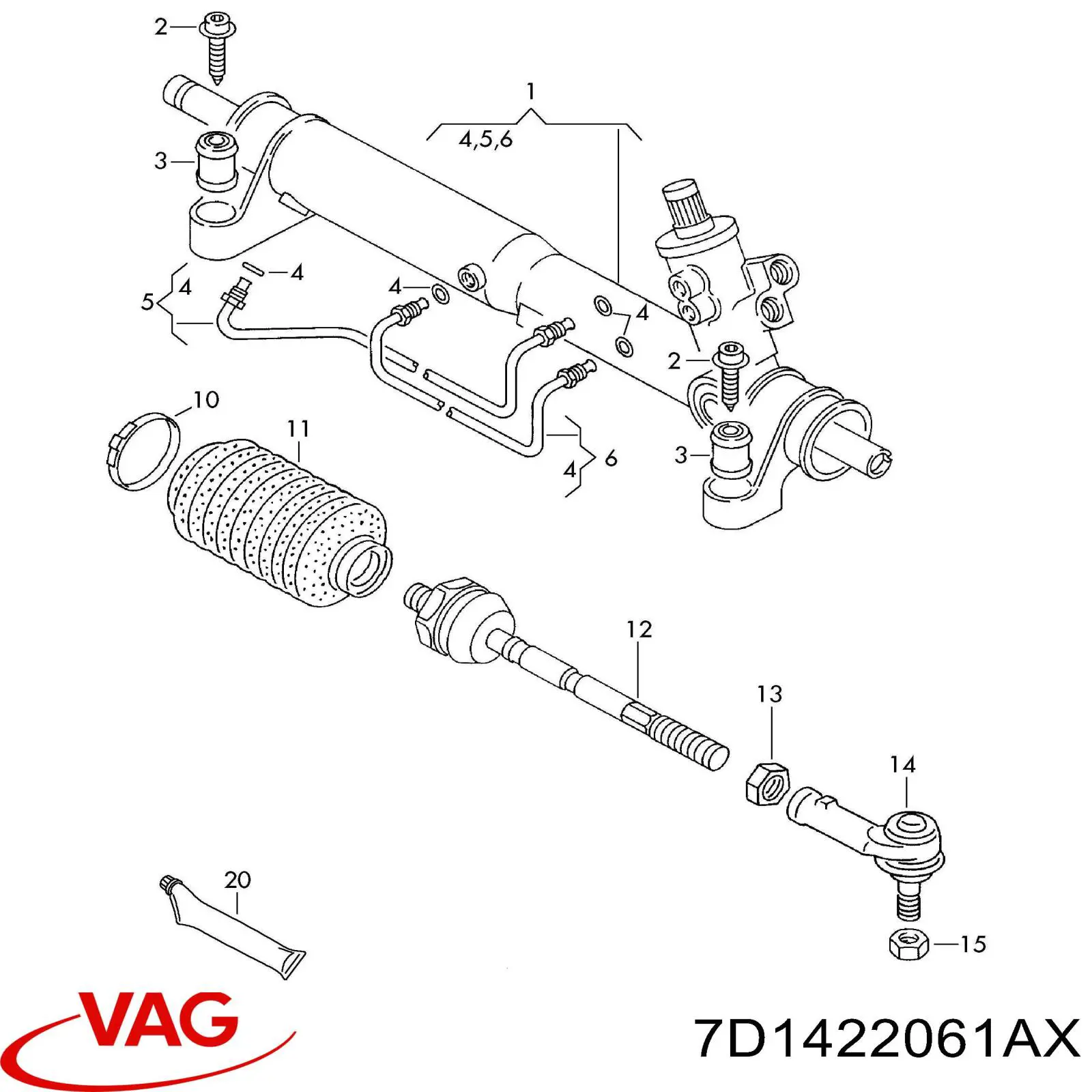 Comprar 7D1422061AX VAG Cremallera