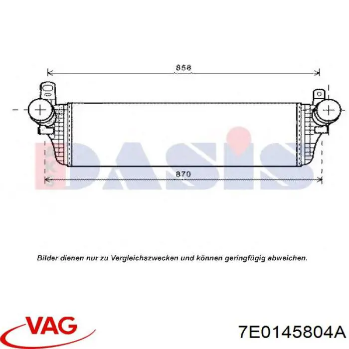 Radiador de aire de admisión VAG 7E0145804A precio, desde 135,71 EUR