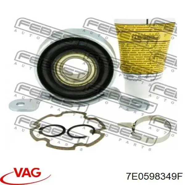 Rodamiento central del eje de transmisión VAG 7E0598349F precio, desde 56,20 EUR