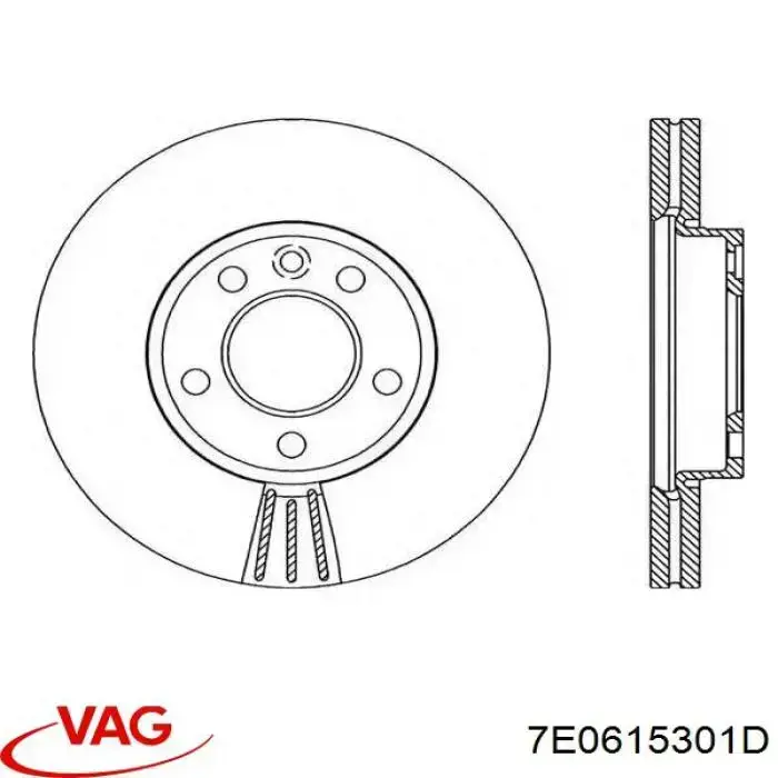 Comprar 7E0615301D VAG Freno de disco delantero