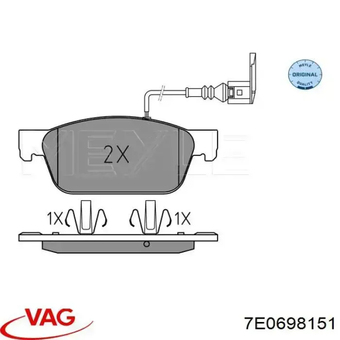 Pastillas freno delanteras VAG 7E0698151 precio, desde 53,64 EUR
