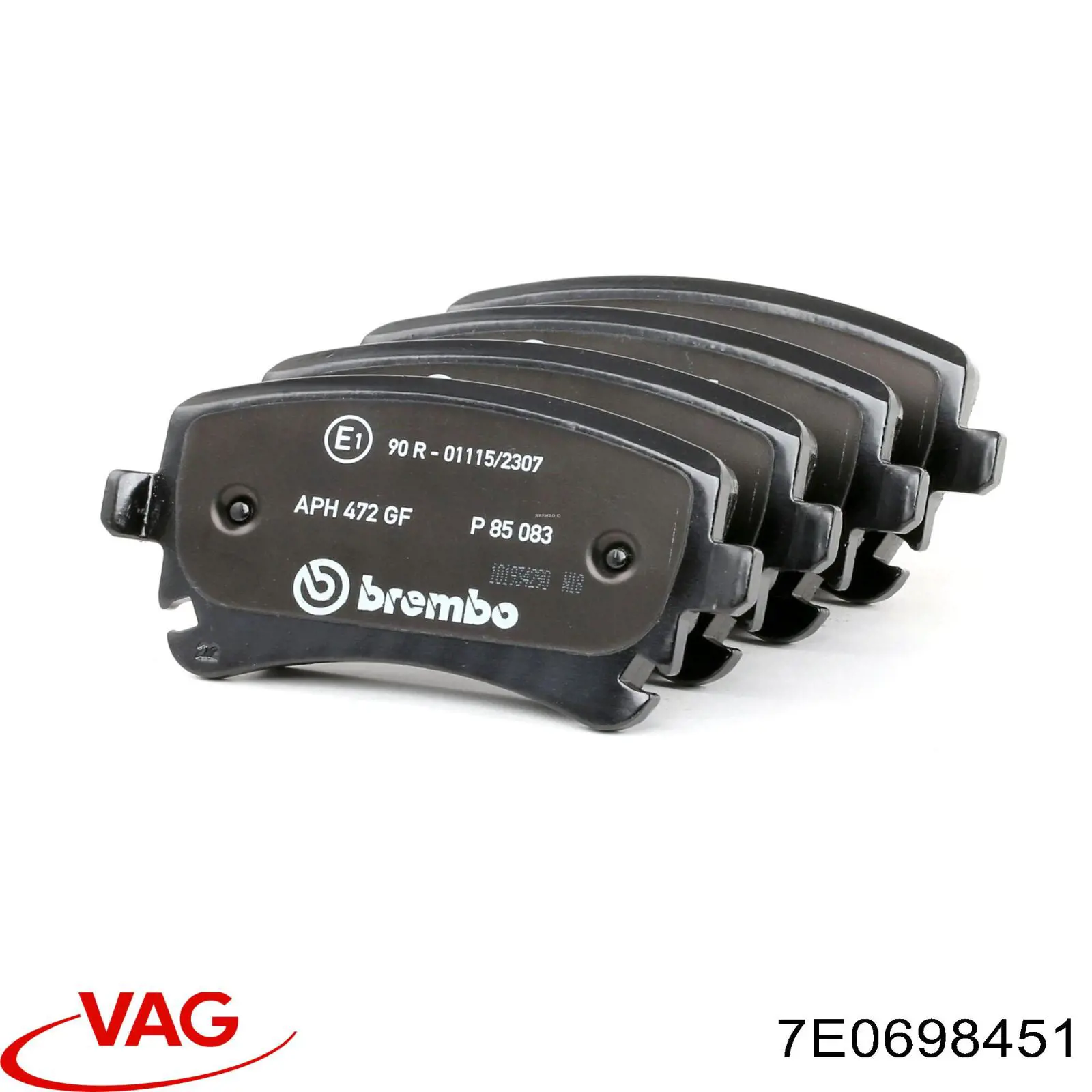 7E0698451 VAG Pastillas freno traseras
