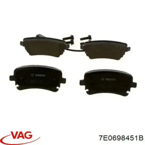 Pastillas de freno traseras 7E0698451B VAG