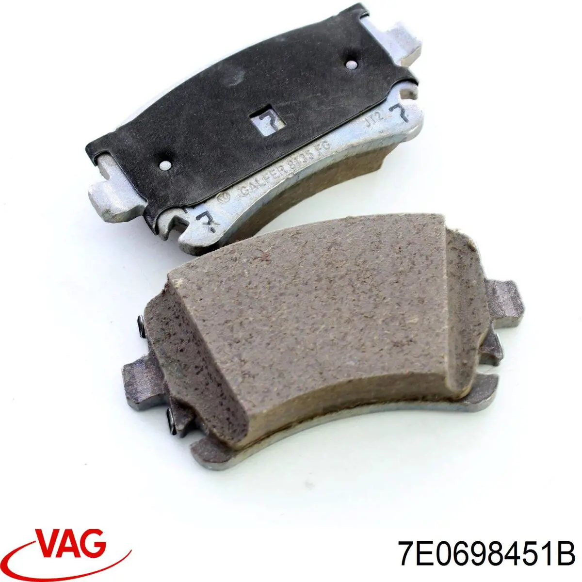 7E0698451B VAG Pastillas freno traseras