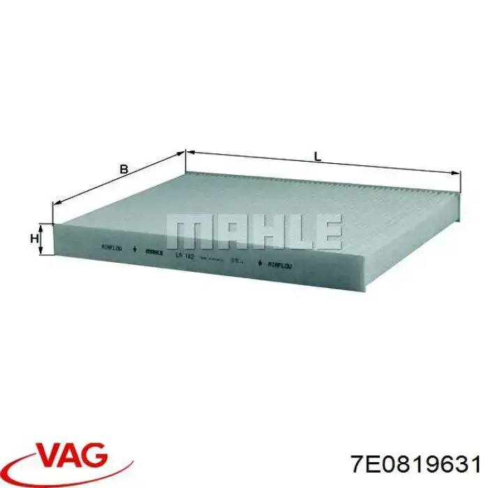 Filtro de cabina VAG 7E0819631 precio, desde 8,32 EUR
