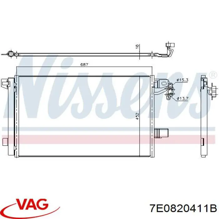 Aire acondicionado capacitor VAG 7E0820411B precio, desde 122,92 EUR