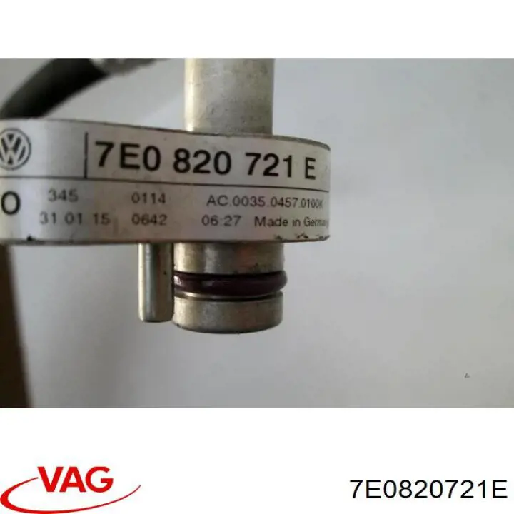 7E0820721E VAG tubería de alta presión, aire acondicionado, de compresor aire acondicionado a condensador
