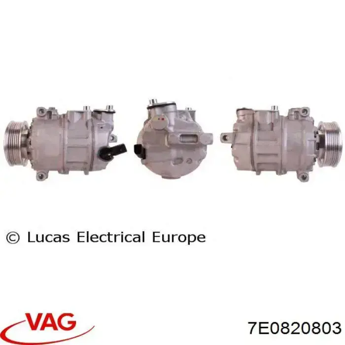 Compresor de aire acondicionado 7E0820803 VAG