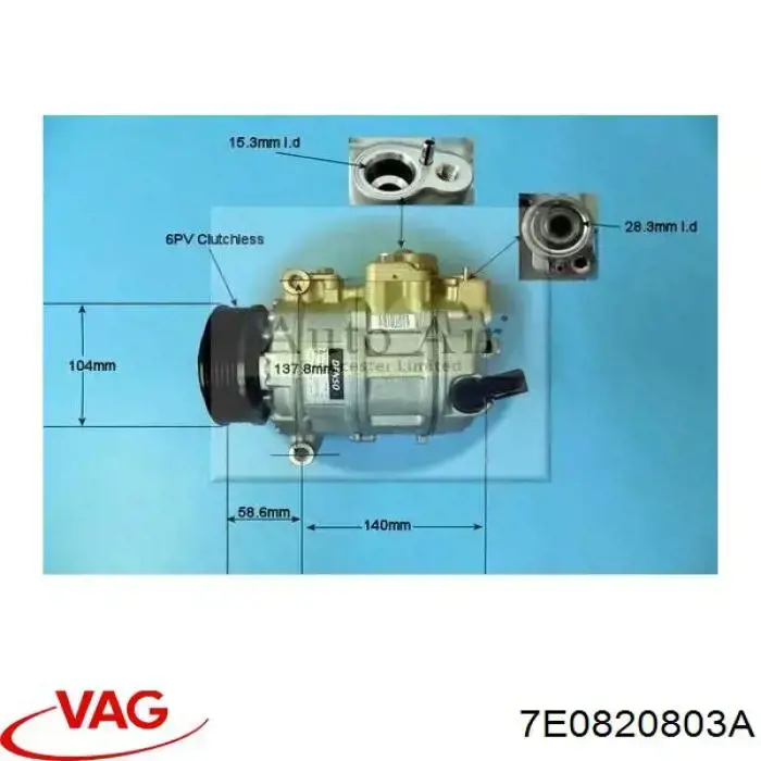 Comprar 7E0820803A VAG Compresor de aire acondicionado coche
