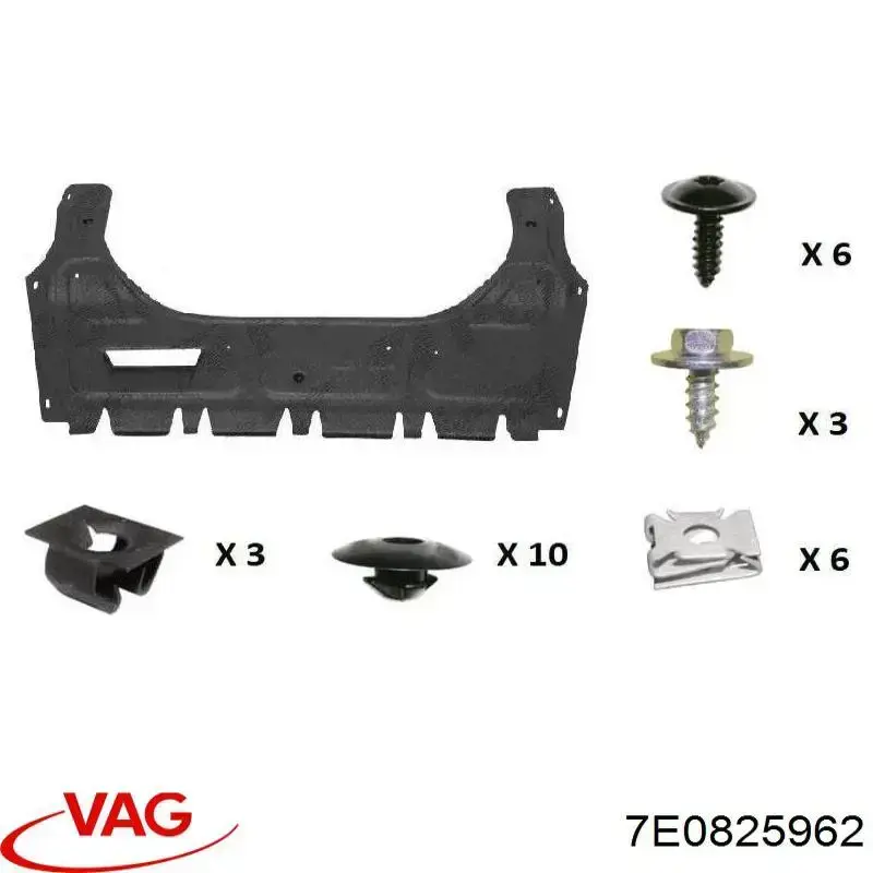 Comprar 7E0825962 VAG Protección inferior derecha