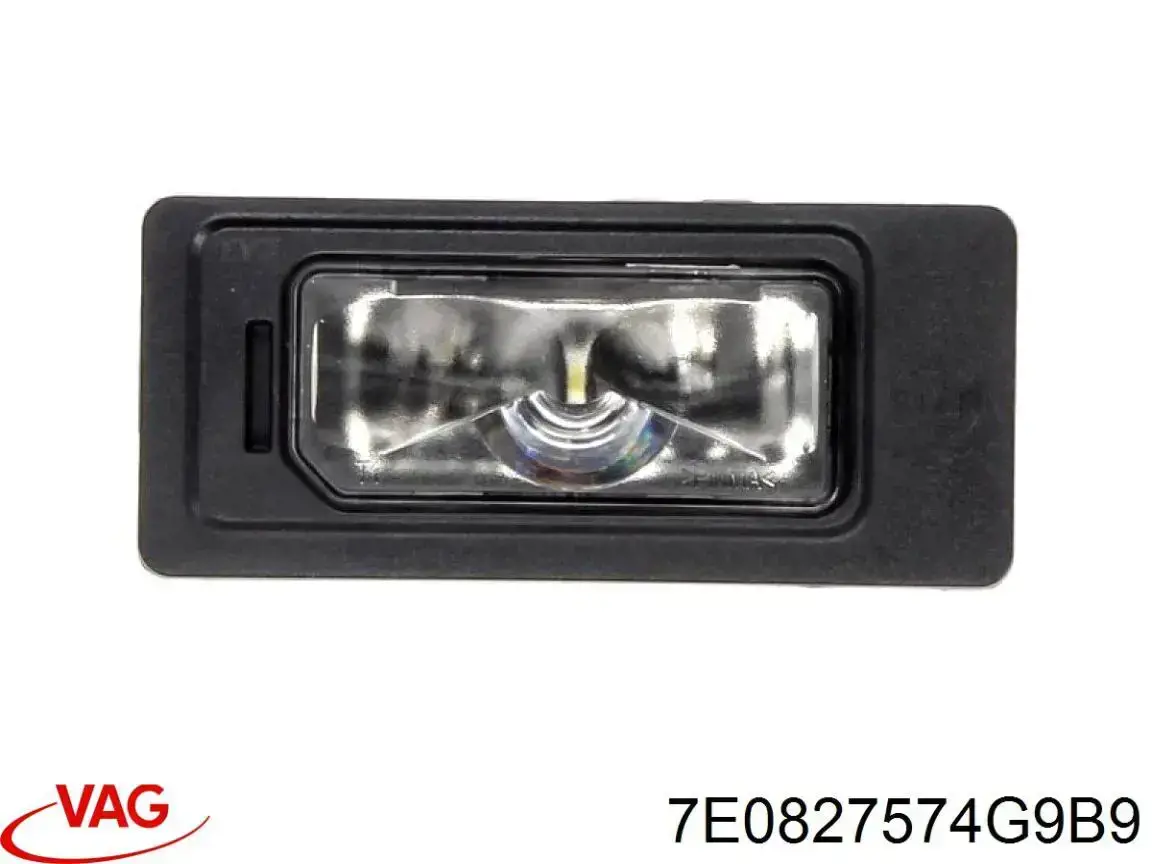 Carcasa de luz de matrícula 7E0827574G9B9 VAG