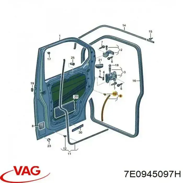 Comprar 7E0945097H VAG Luz de freno trasera adicional 