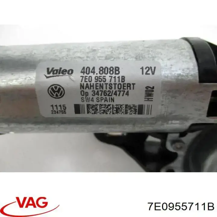 Motor limpiaparabrisas luna trasera VAG 7E0955711B