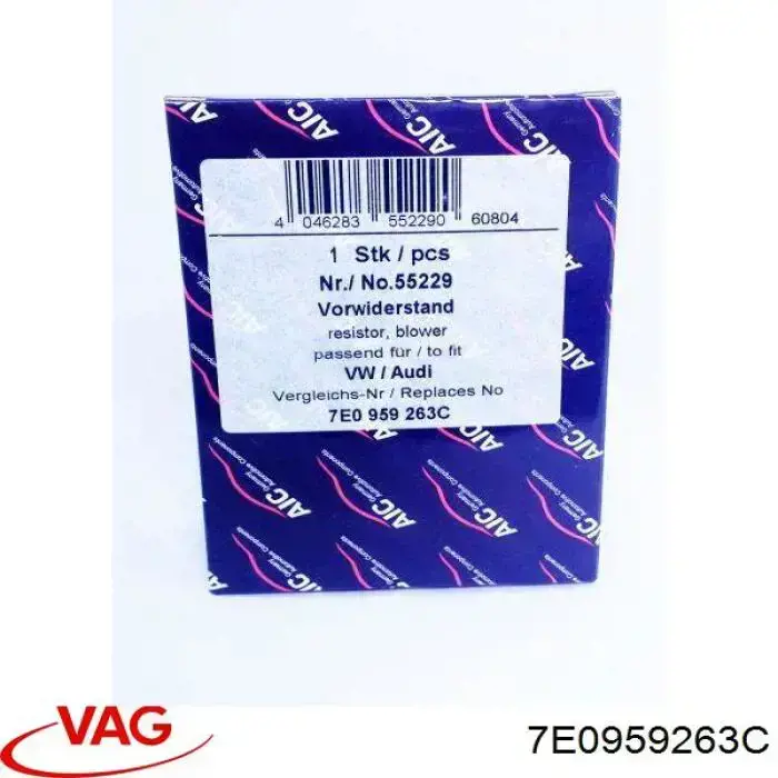 Resistencia del motor del ventilador del aire acondicionado VAG 7E0959263C precio, desde 27,57 EUR
