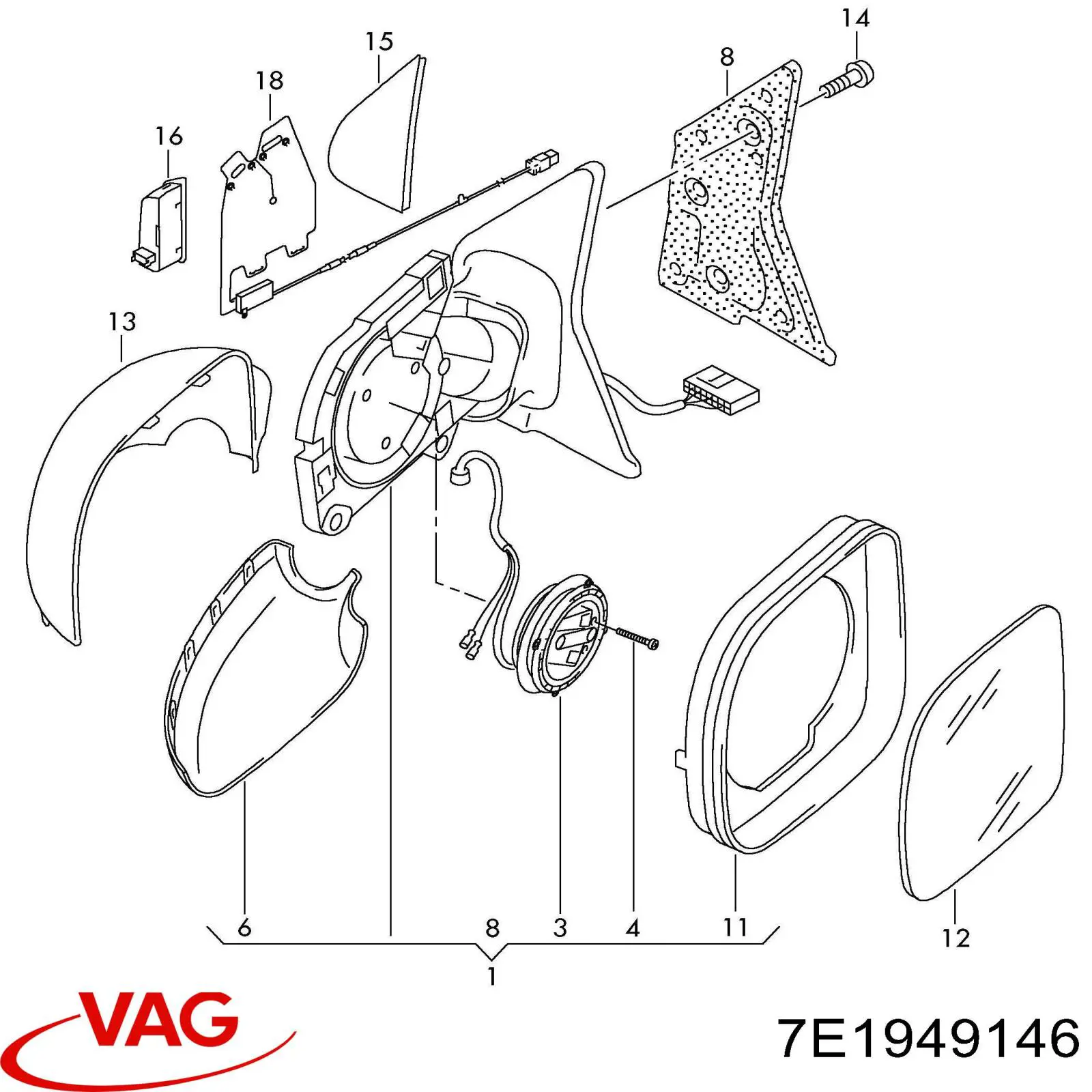 5791828 VAN Wezel espejo retrovisor derecho