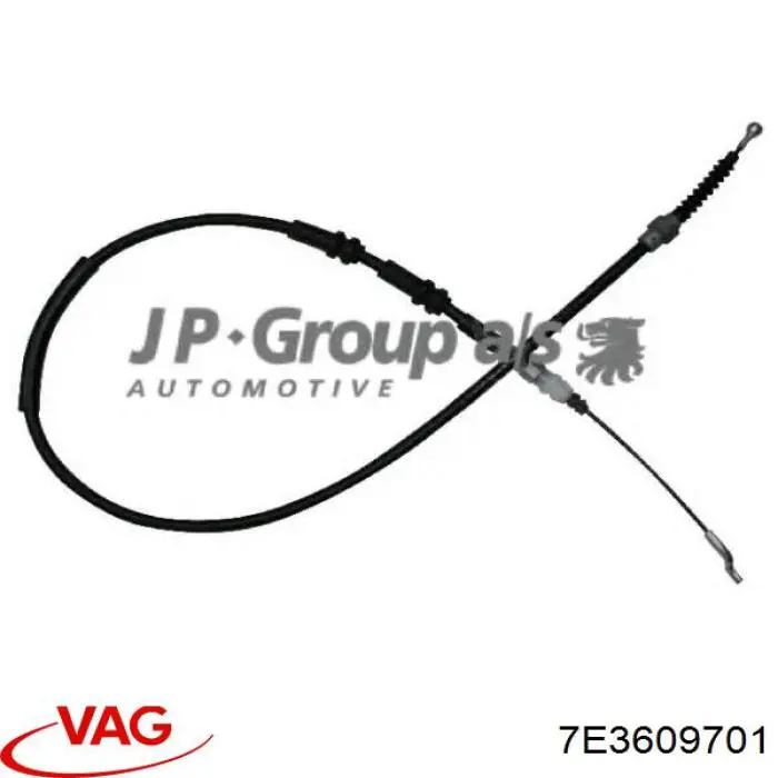 7E3609701 VAG cable de freno de mano trasero derecho/izquierdo