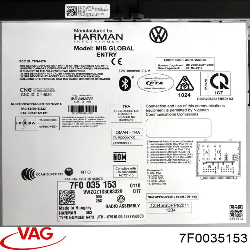  VAG 7F0035153 precio, desde 218,02 EUR