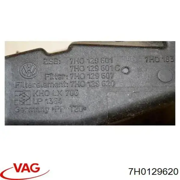 7H0129620 VAG Filtro de aire de motor
