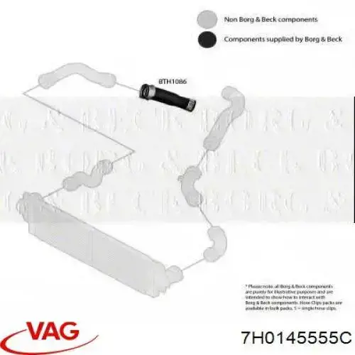 Comprar 7H0145555C VAG Tubo de salida de aire del turbocompresor