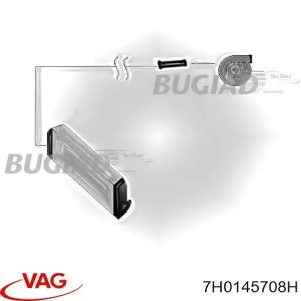 Tubo de salida de aire del turbocompresor 7H0145708H VAG
