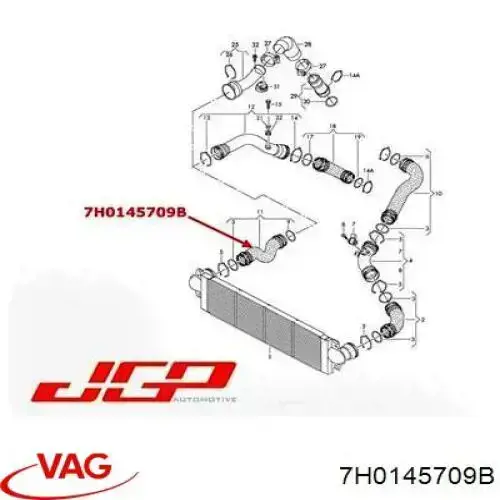 Tubo intercooler 7H0145709B VAG