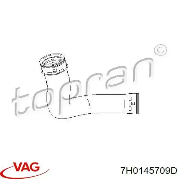 7H0145709D VAG tubo flexible de aire de sobrealimentación derecho