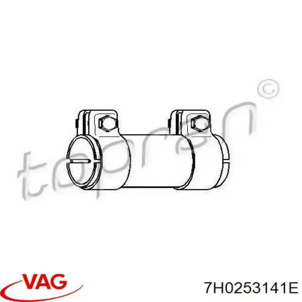 Abrazadera de silenciador delantera VAG 7H0253141E
