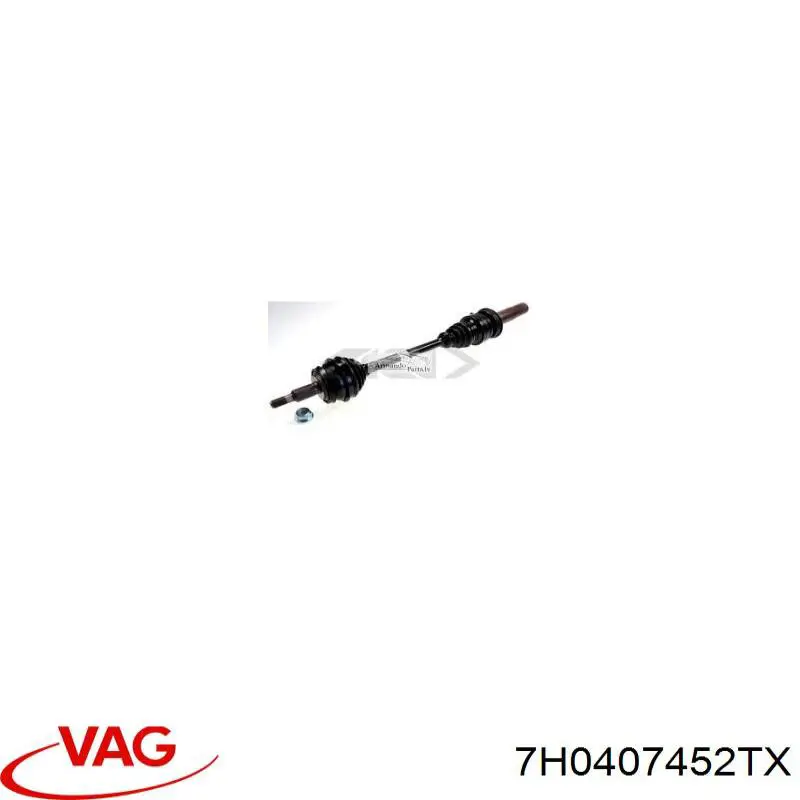 Comprar 7H0407452TX VAG Semieje delantero derecho