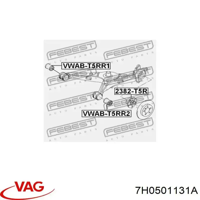 Comprar 7H0501131A VAG Buje del brazo inferior trasero
