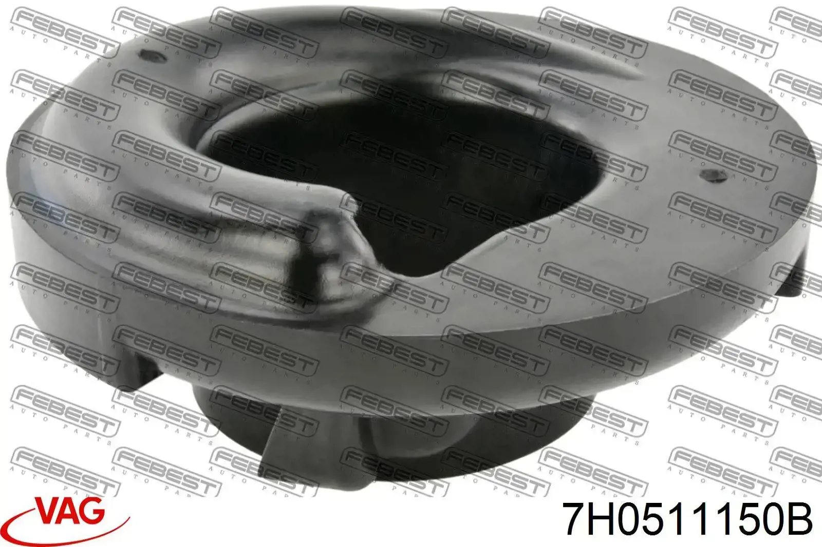 Aislador de resorte trasero inferior de goma VAG 7H0511150B
