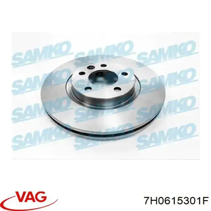 Disco de freno 7H0615301F VAG